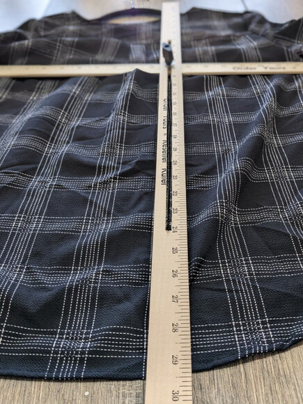 CATHY Top Womens Small Black 3/4 Sleeve Casual Button Down Blouse Pockets - Picture 8 of 9